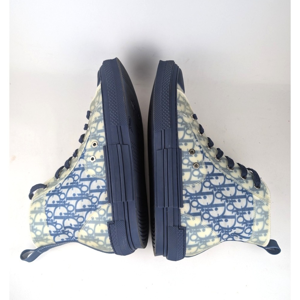 Dior B23 High-Top Sneaker White and Navy Dior Oblique Canvas EU 45/US 11.5 - Picture 9 of 15